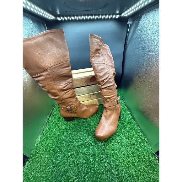 Array- Tan- Mid Calf Boots- Size 8W - Picture 2 of 10